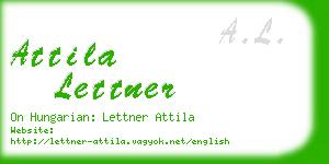 attila lettner business card